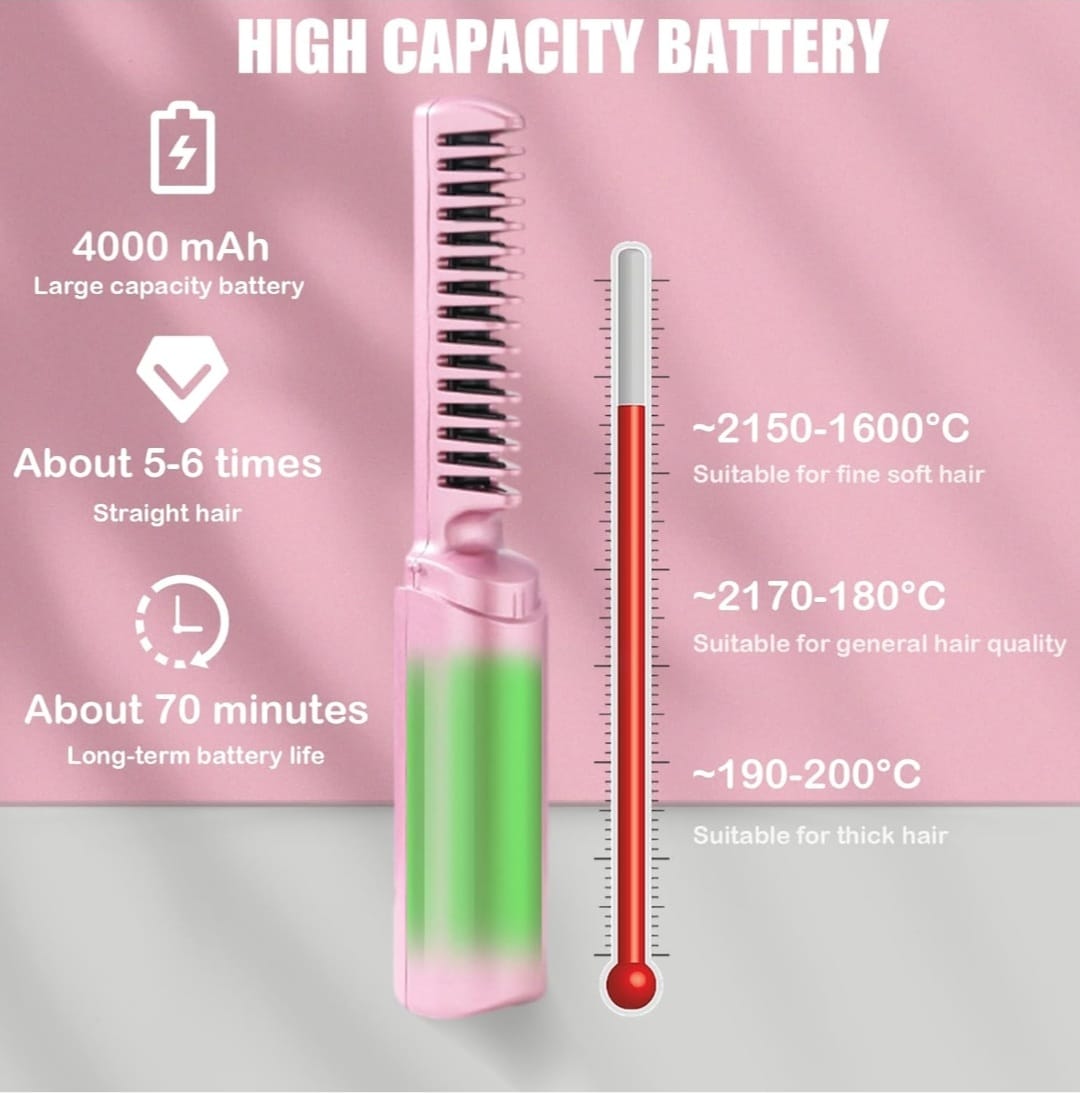 Rechargeable Wireless Hair Comb